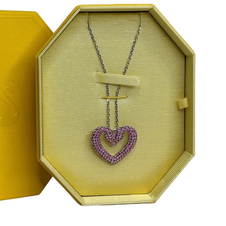 Swarovski Swarovski Sublima Pendant (Pink) Swan Heart, Large, Necklace Size ONE SIZE - 10 Thumbnail