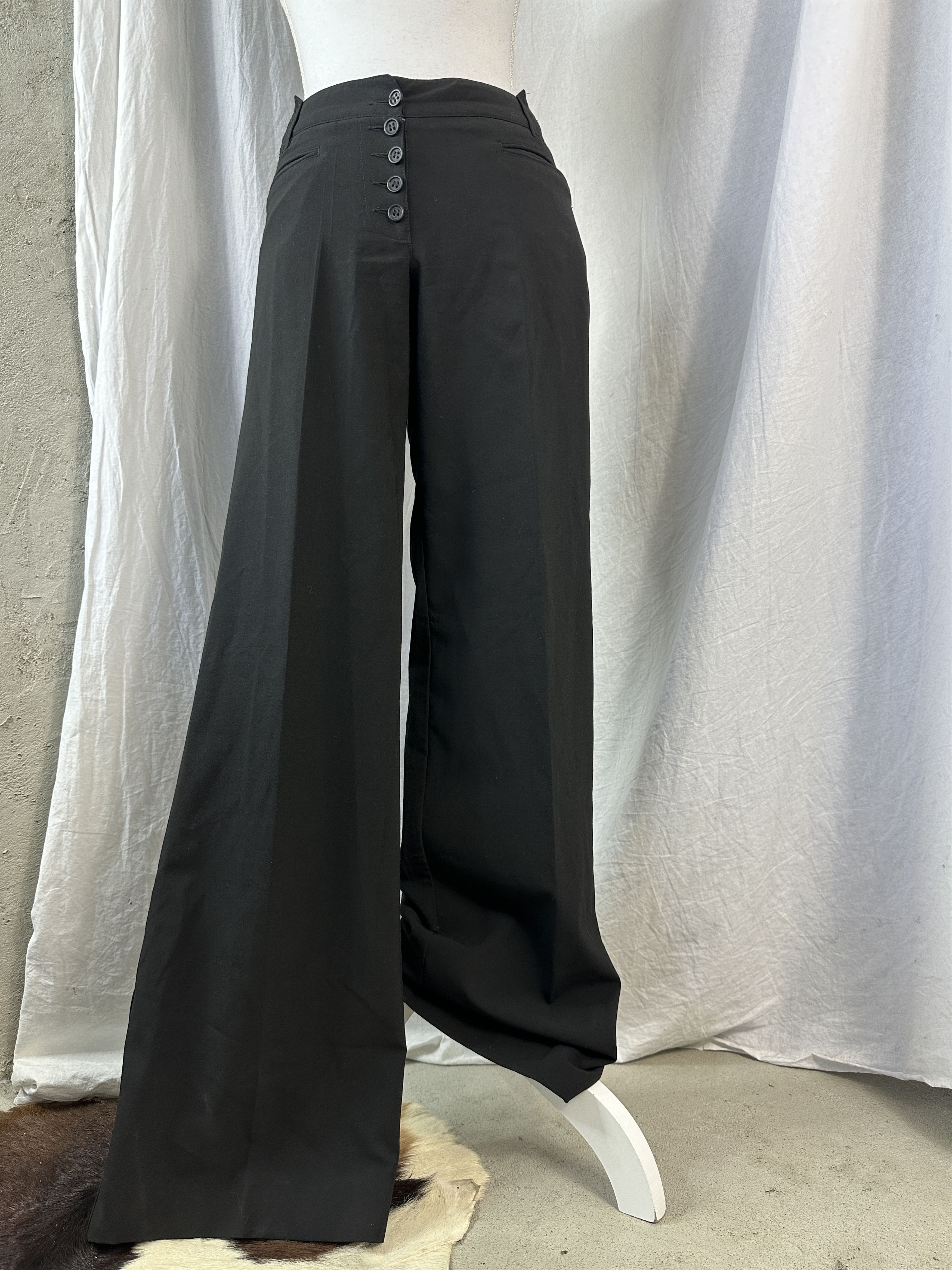 Cop Copine × Vintage Vintage Avant Garde Y2K Flared Cop Copine Casual Pants Size 26" / US 2 / IT 38 - 3 Thumbnail