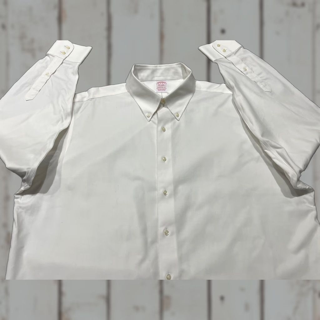 Brooks Brothers **Brooks Brothers White Supima Cotton Men's Long Sleeve Dress Shirt** User: **White Brooks Brothers Supima Cotton Men's Long Sleeve Dress Shirt** Size 48R - 1 Thumbnail