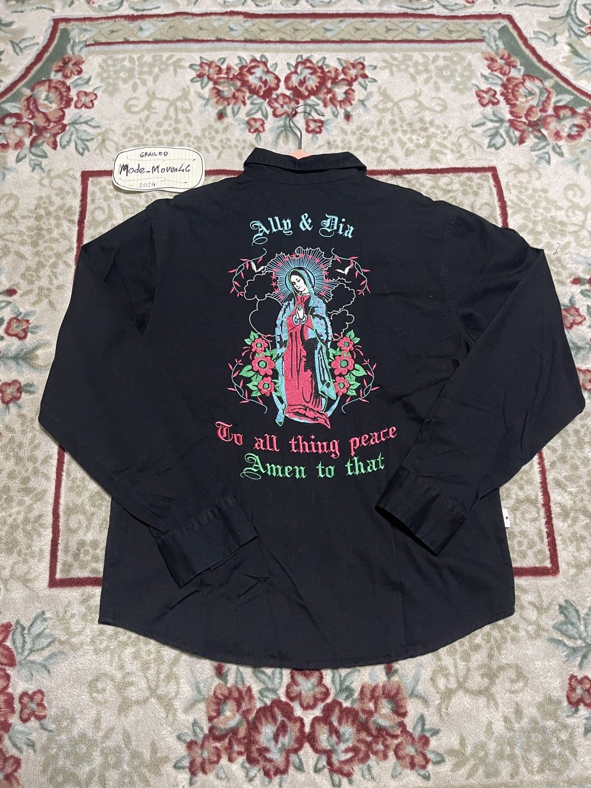 Japanese Brand Ally & Dia long sleeve embroidered shirt Maria Size US M / EU 48-50 / 2 - 3 Thumbnail