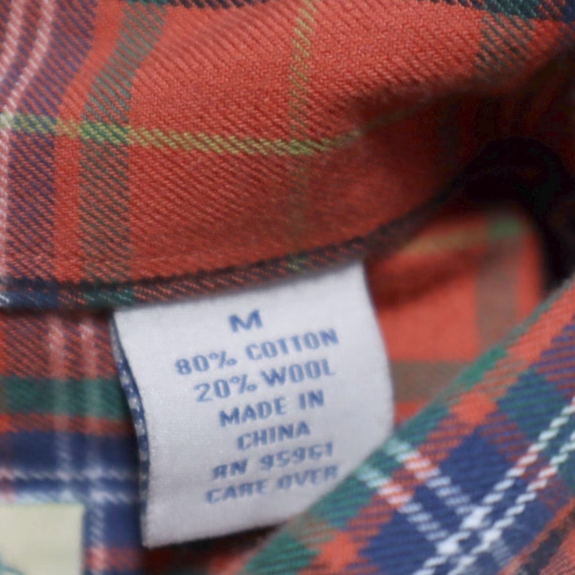 Vintage VINTAGE Graves, Cox Shirt Orange Plaid Wool Flannel Button Down Shirt Men M Size US M / EU 48-50 / 2 - 6 Thumbnail