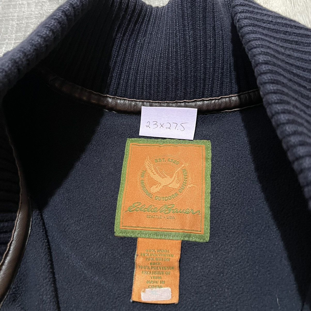 Eddie Bauer Eddie Bauer Heavy Wool Blend Full Zip Padded Hunting Sweater Size US XL / EU 56 / 4 - 4 Thumbnail