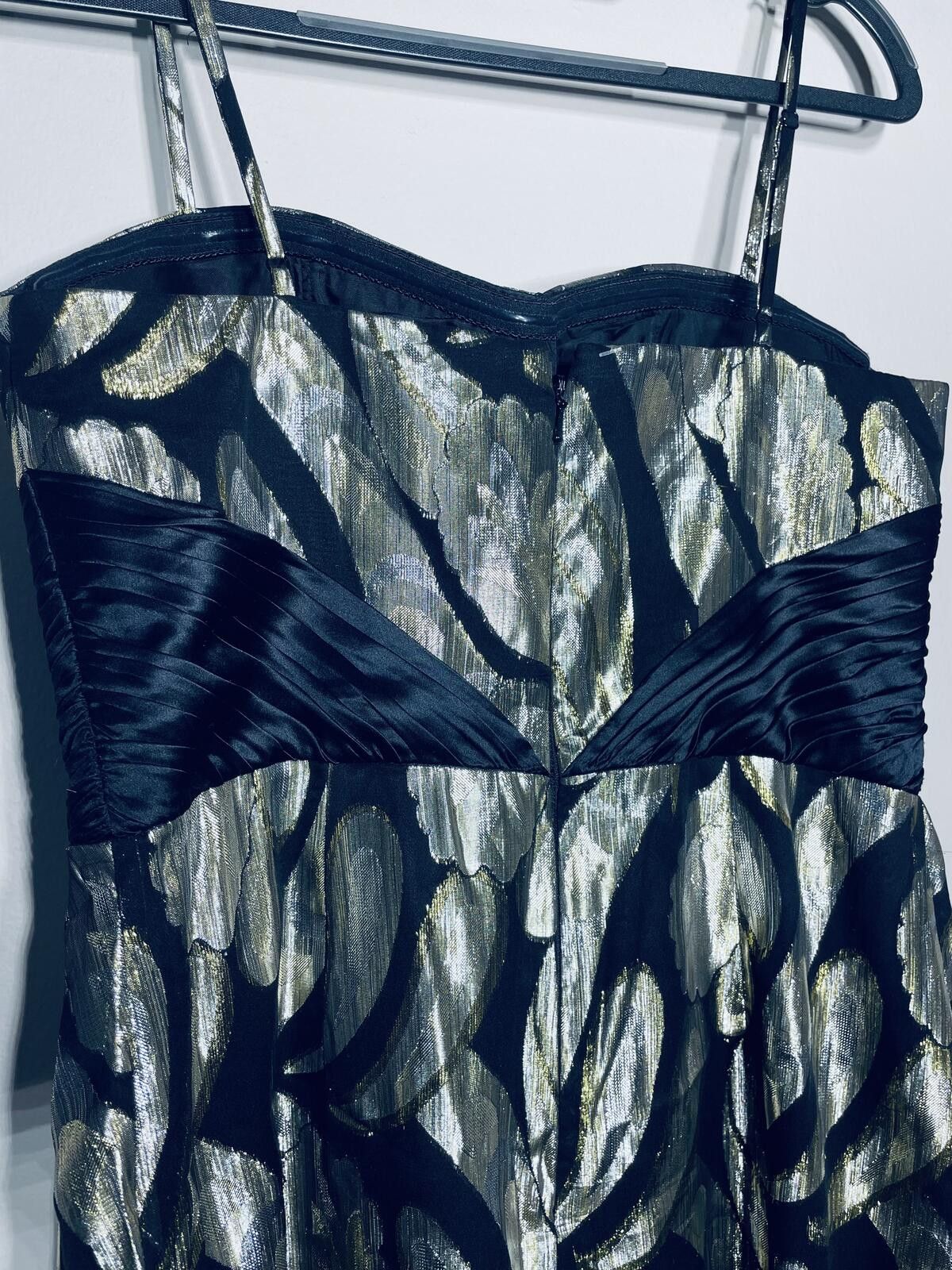 Other Aidan Mattox Metallic Silk Cocktail Mini dress formal Sz 4 Size S / US 4 / IT 40 - 8 Thumbnail