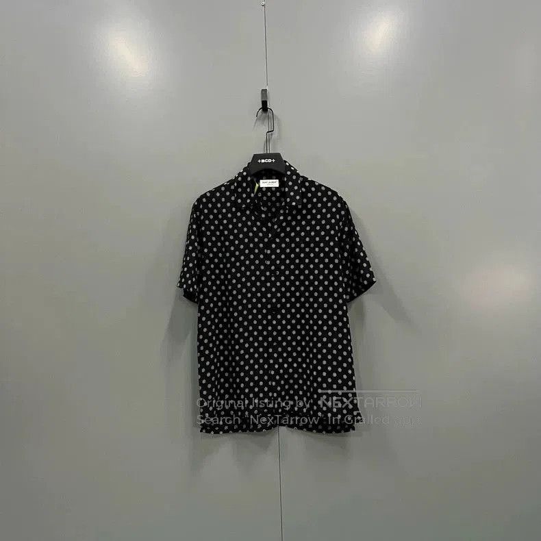 Saint Laurent Paris Saint Laurent Floral Polka Dot Shirt. Size US M / EU 48-50 / 2 - 1 Thumbnail