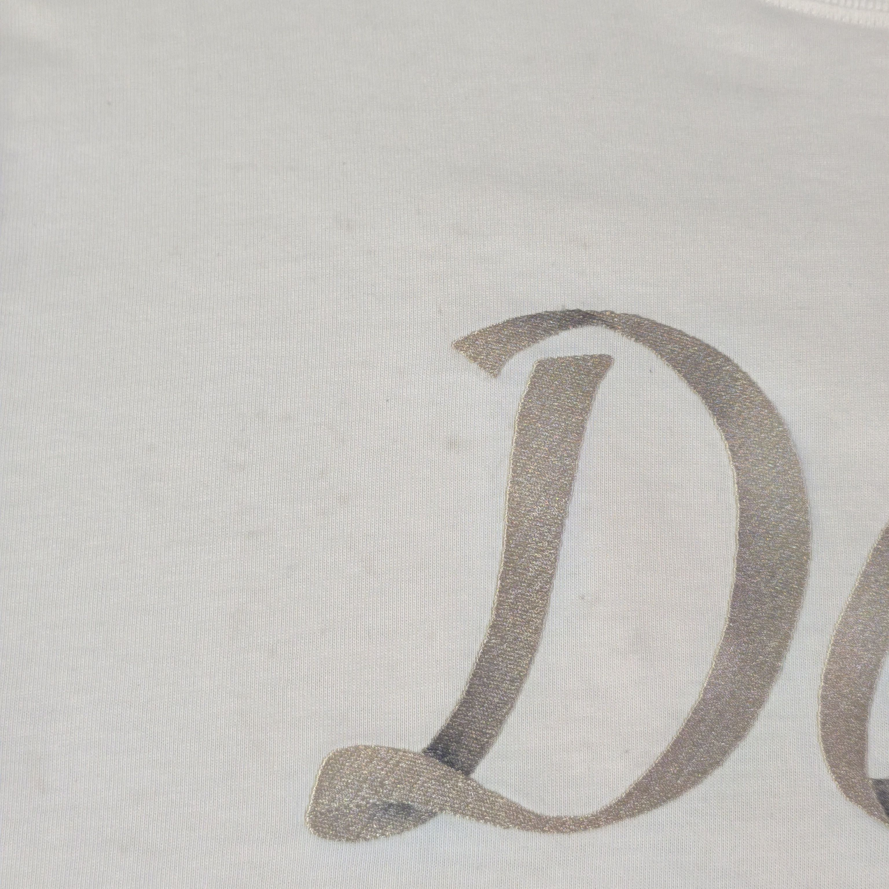 Dior Dior 22SS Relaxed Fit Ribbon Logo T-Shirt White Size US L / EU 52-54 / 3 - 7 Thumbnail
