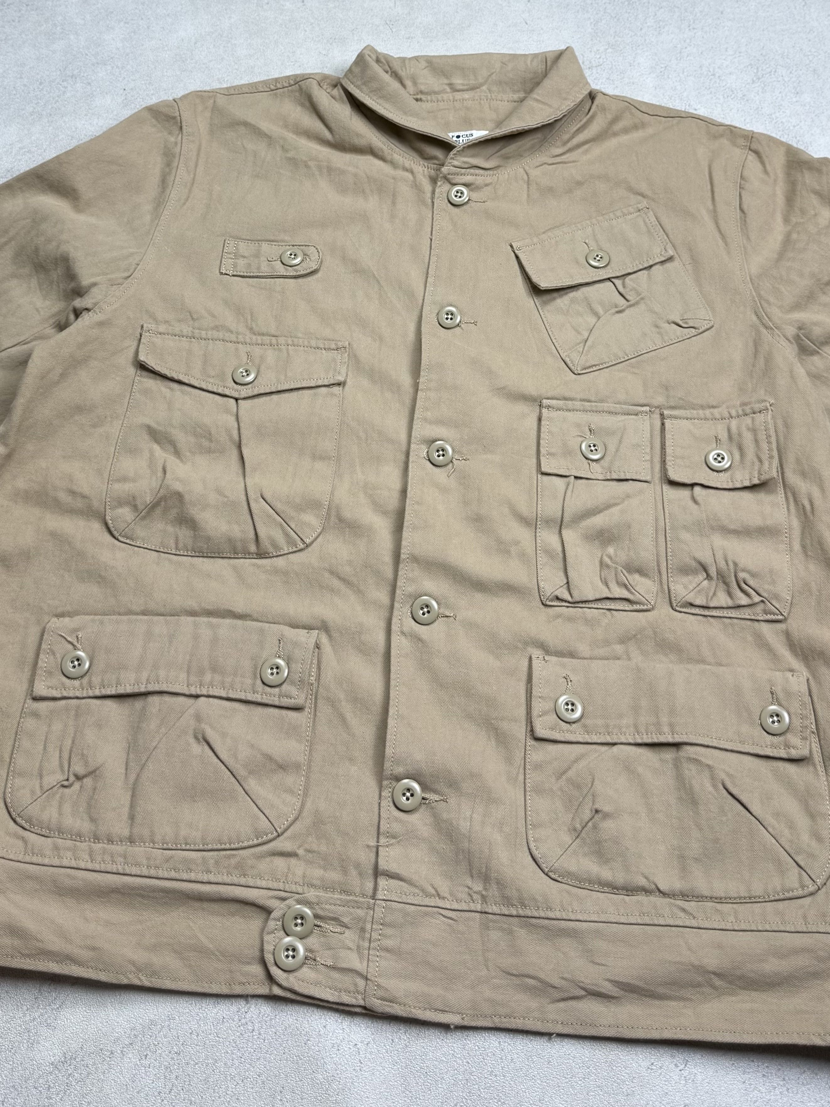 Japanese Brand Focus Blue Multi Pocket Utility Jacket 3D Pocket Cargo Size US L / EU 52-54 / 3 - 4 Thumbnail