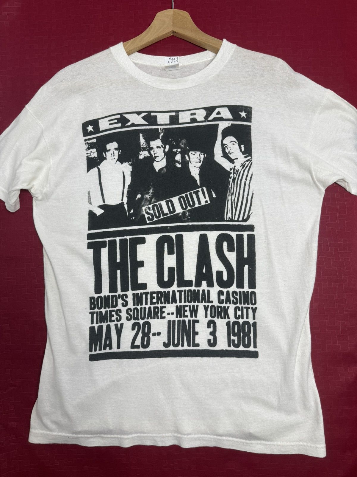 Band Tees × Vintage Vintage 80s The clash Band Tee Size US L / EU 52-54 / 3 - 1 Thumbnail