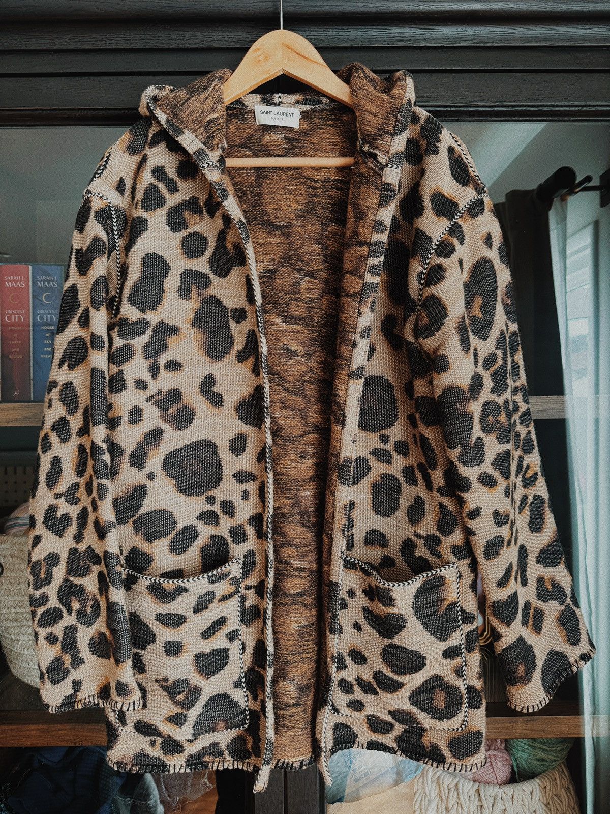 Saint Laurent Paris Leopard Hoodie | Grailed