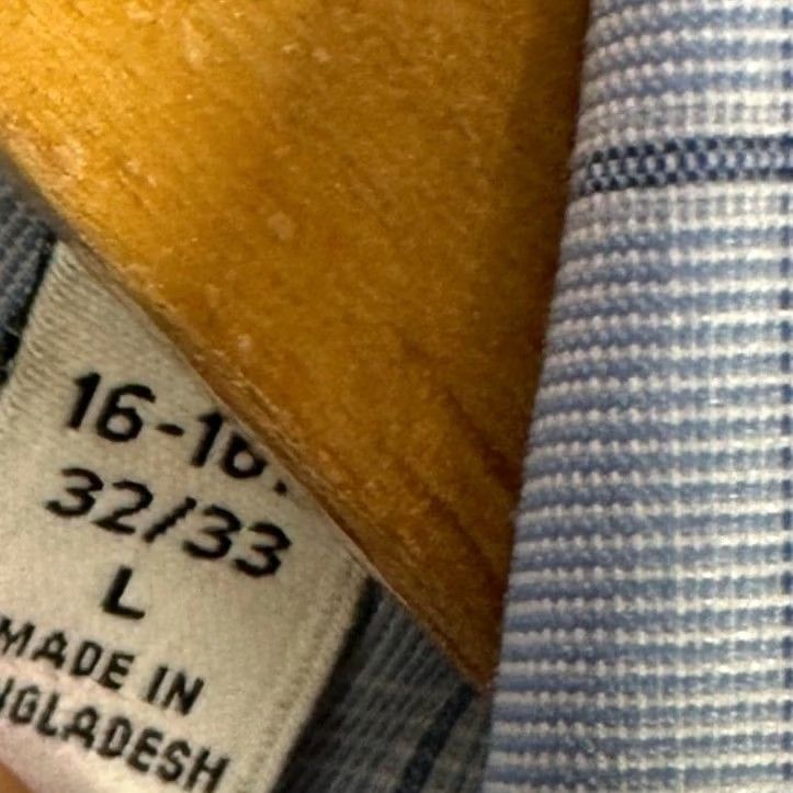 Calvin Klein Calvin Klein Dress Shirt Men Large 16-16.5 32-33 Blue Plaid NEW Size 42R - 6 Thumbnail