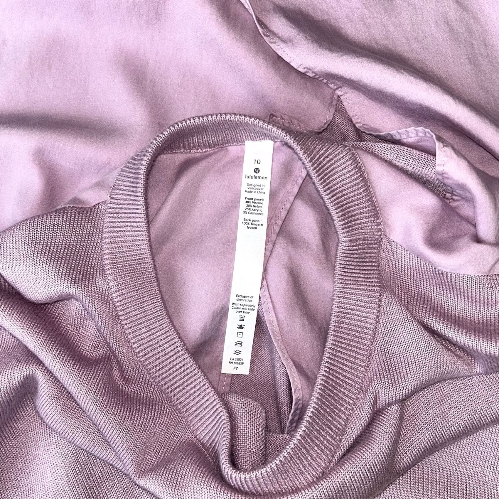 Lululemon Lululemon Still at Ease Sweater Pink Womens 10 Crew Neck Long Sleeve Knit Pullover Casual Athleisure Logo Size L / US 10 / IT 46 - 4 Thumbnail