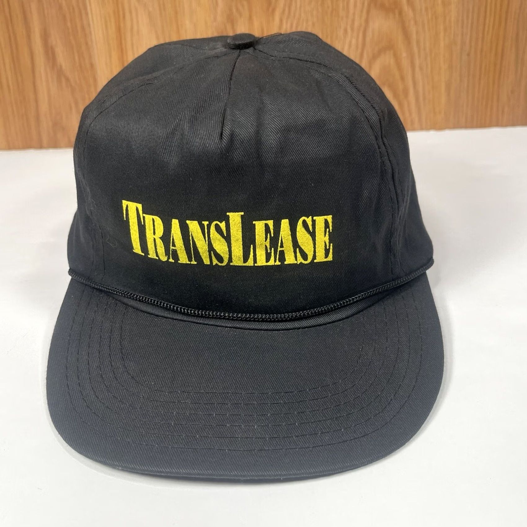 Roper VINTAGE Unbranded TransLease Rope SnapBack Trucker Hat Cap Black Adjustable Mens Size ONE SIZE - 2 Thumbnail