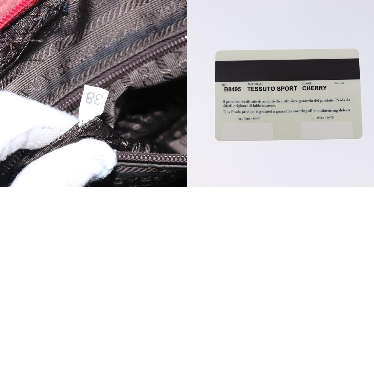 Prada PRADA Hand Bag Nylon Red Silver Size ONE SIZE - 13 Thumbnail