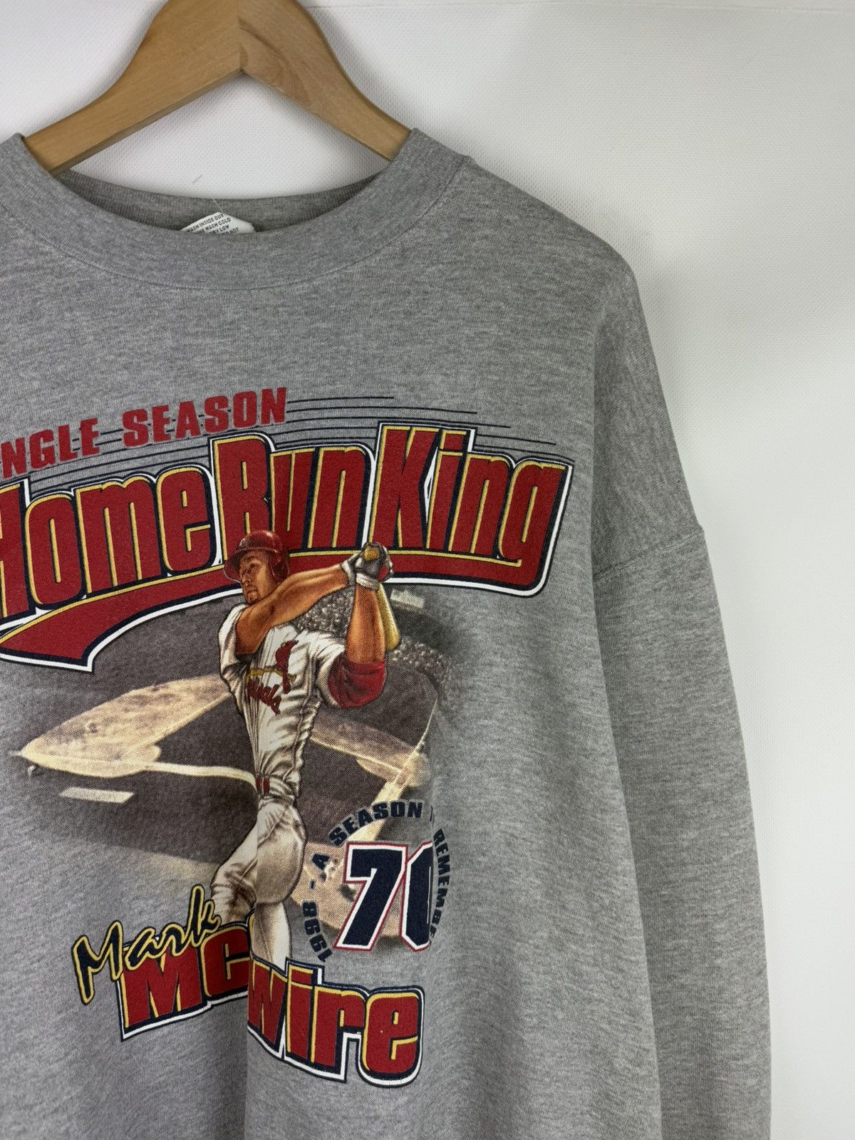 Lee × MLB × Vintage St Louis Cardinals Mark McGwire Home Run King 98 Sweatshirt Size US XL / EU 56 / 4 - 5 Thumbnail