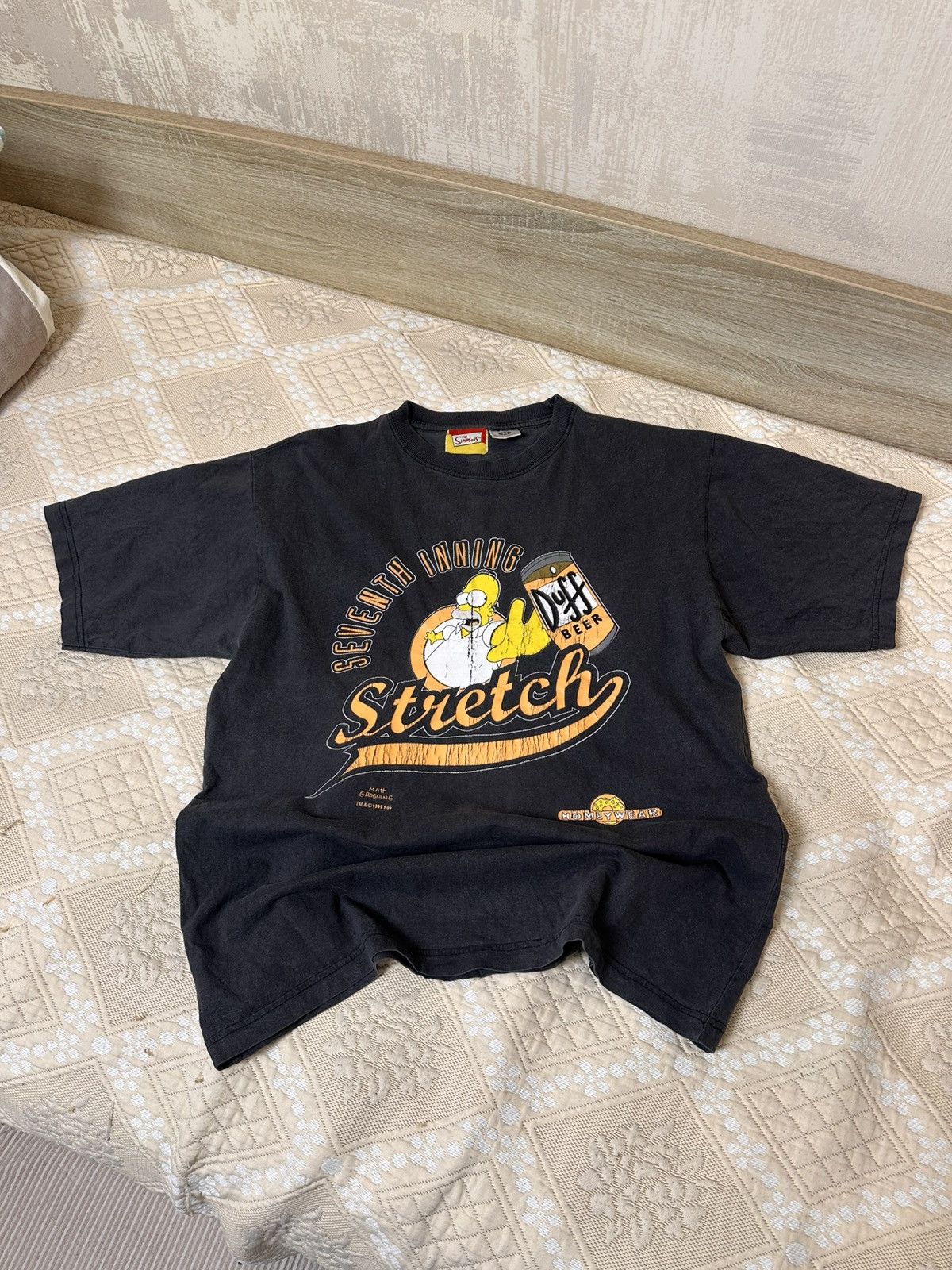 The Simpsons 🔥 The Simpsons 1999 Homer Duff Beer Vintage Cartoon T Shirt Size US M / EU 48-50 / 2 - 1 Thumbnail