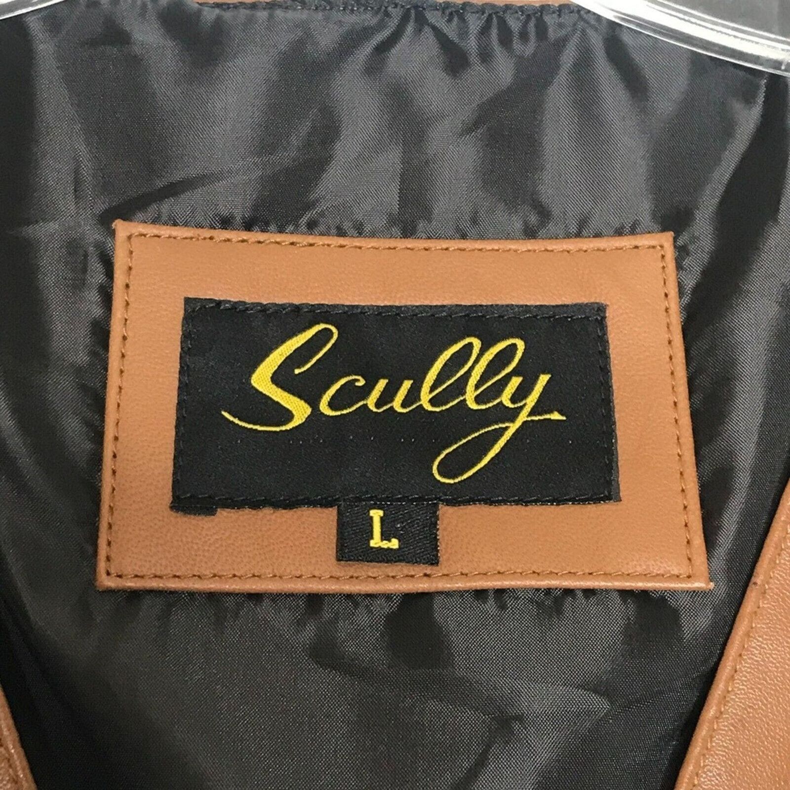 Scully Leather Scully Western Leather Vest equestrian Star Button Lambskin Size US L / EU 52-54 / 3 - 5 Thumbnail