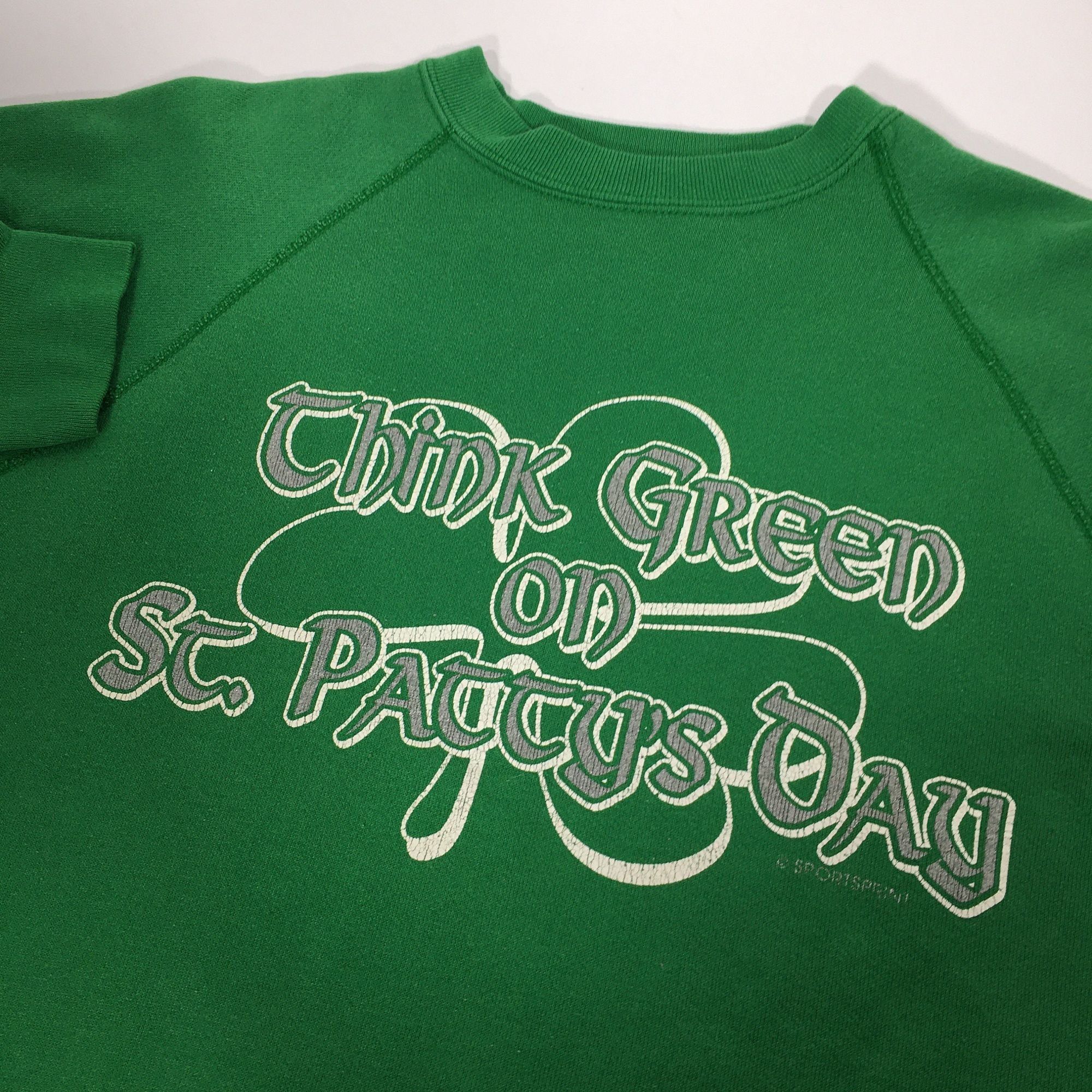 Other Vtg Discus Athletic St Patricks Pattys Day Raglan Sweatshirt Size US L / EU 52-54 / 3 - 2 Thumbnail