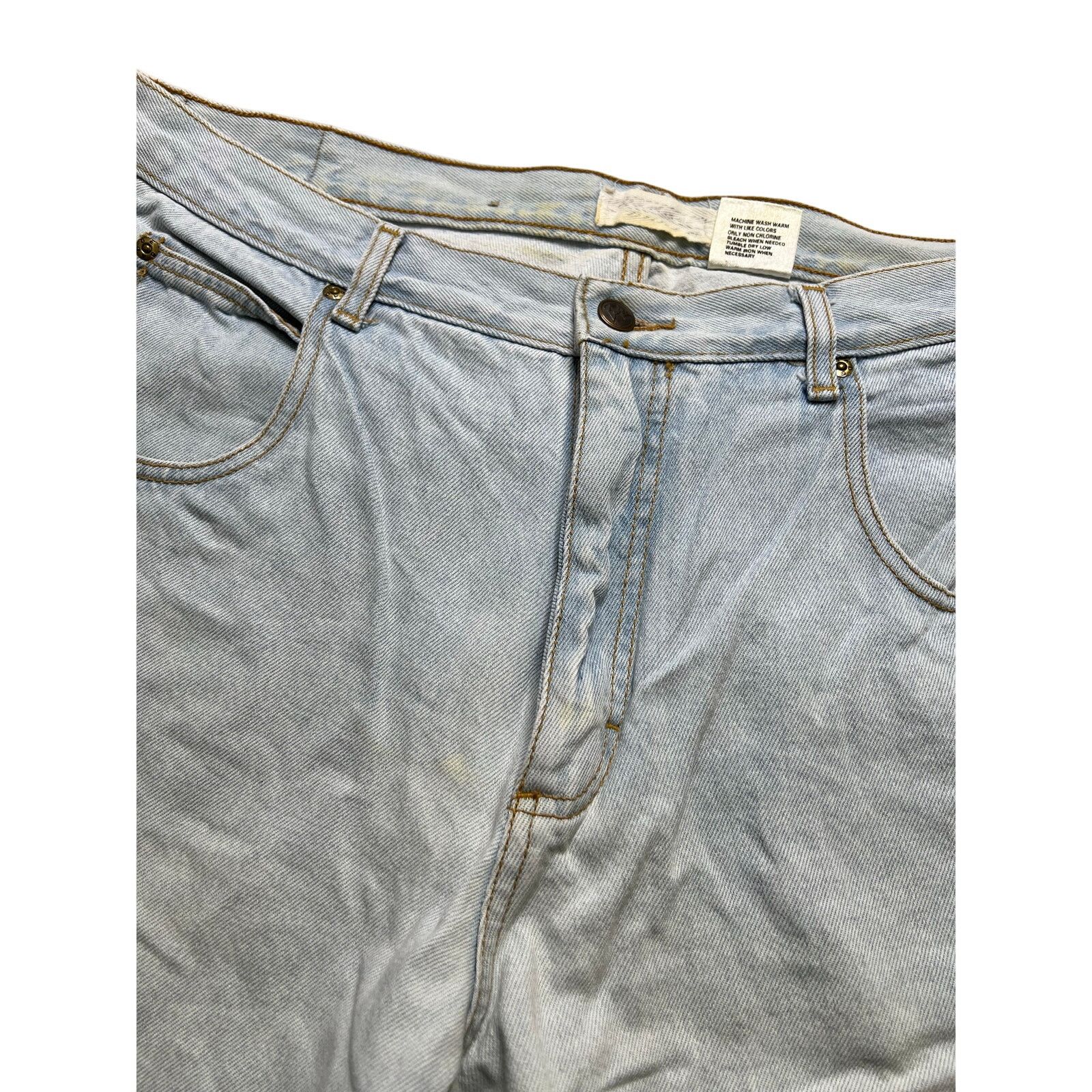Vintage Vintage 90s Badge Denim Jeans Light Wash 38 Brazil 35x31.5 Size US 38 / EU 54 - 11 Thumbnail