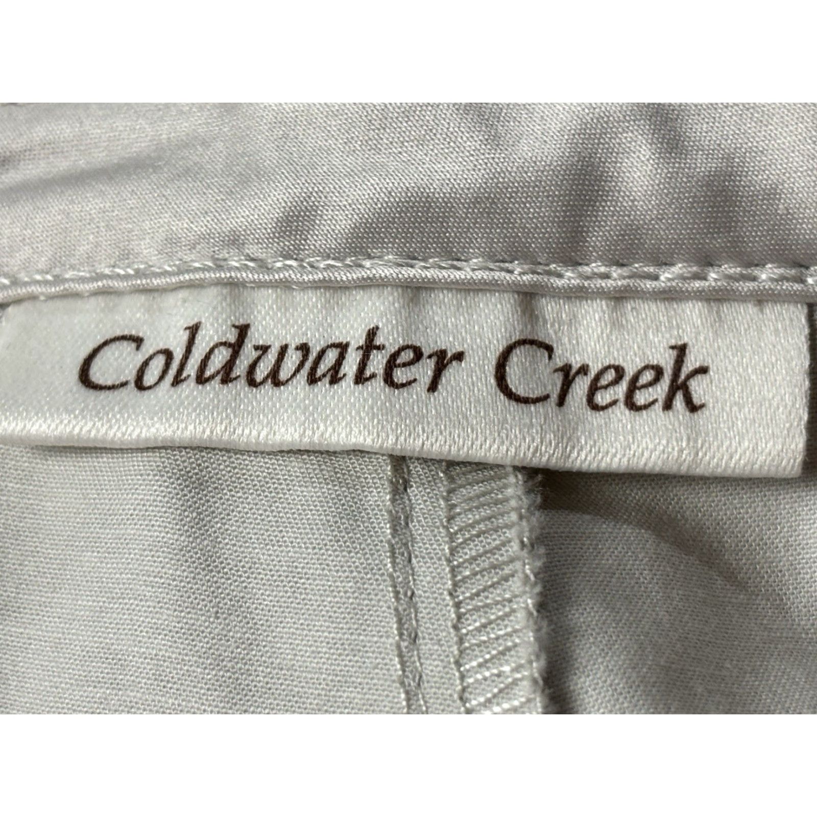 Coldwater Creek COLDWATER CREEK Plus Size 18W Women’s Beige Washed Poplin Zip Capri Pants Size 40" / US 18 - 7 Thumbnail