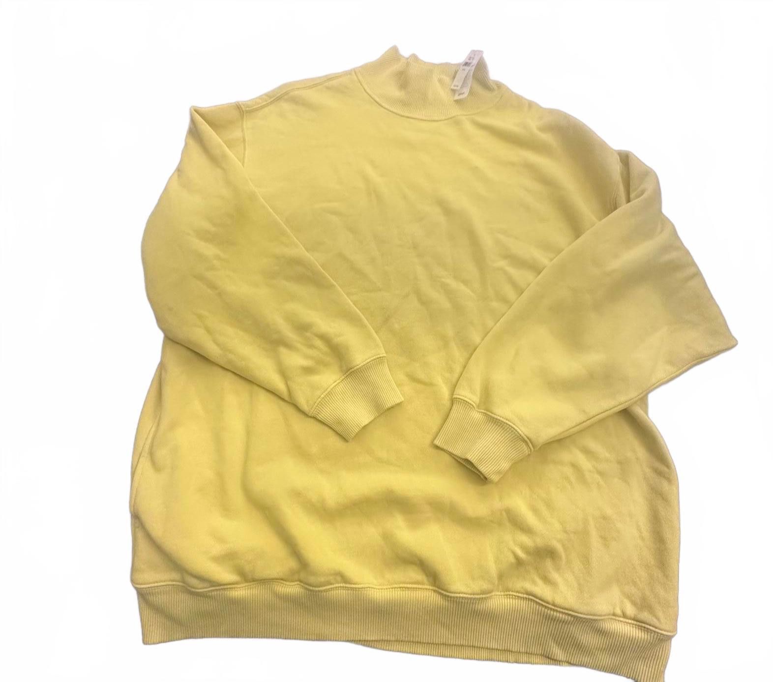 Designer Aerie Cozy Yellow Crewneck Sweatshirt size 18 Size XL / US 12-14 / IT 48-50 - 1 Thumbnail