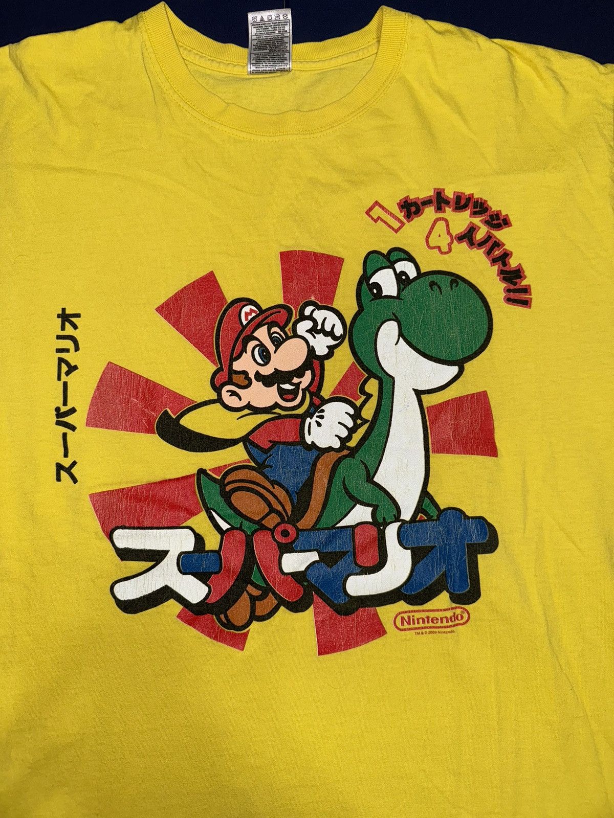 Nintendo × Vintage Vintage Nintendo Mario & Yoshi Japanese Graphic Yellow Shirt Size US XL / EU 56 / 4 - 2 Thumbnail