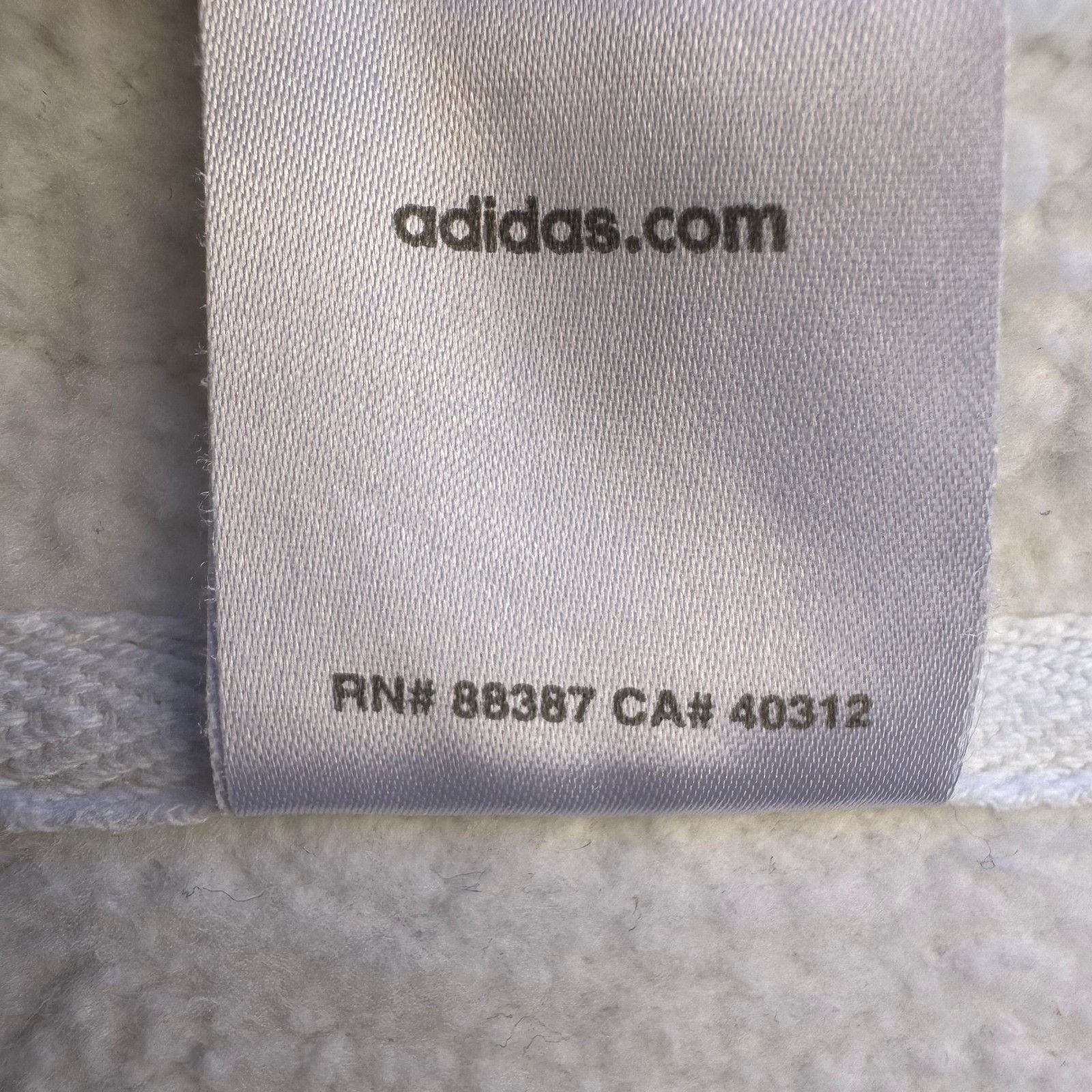 Adidas Adidas Mens XL Full Zip Hoodie White Fleece Lined 3-Stripe E Size US XL / EU 56 / 4 - 14 Thumbnail