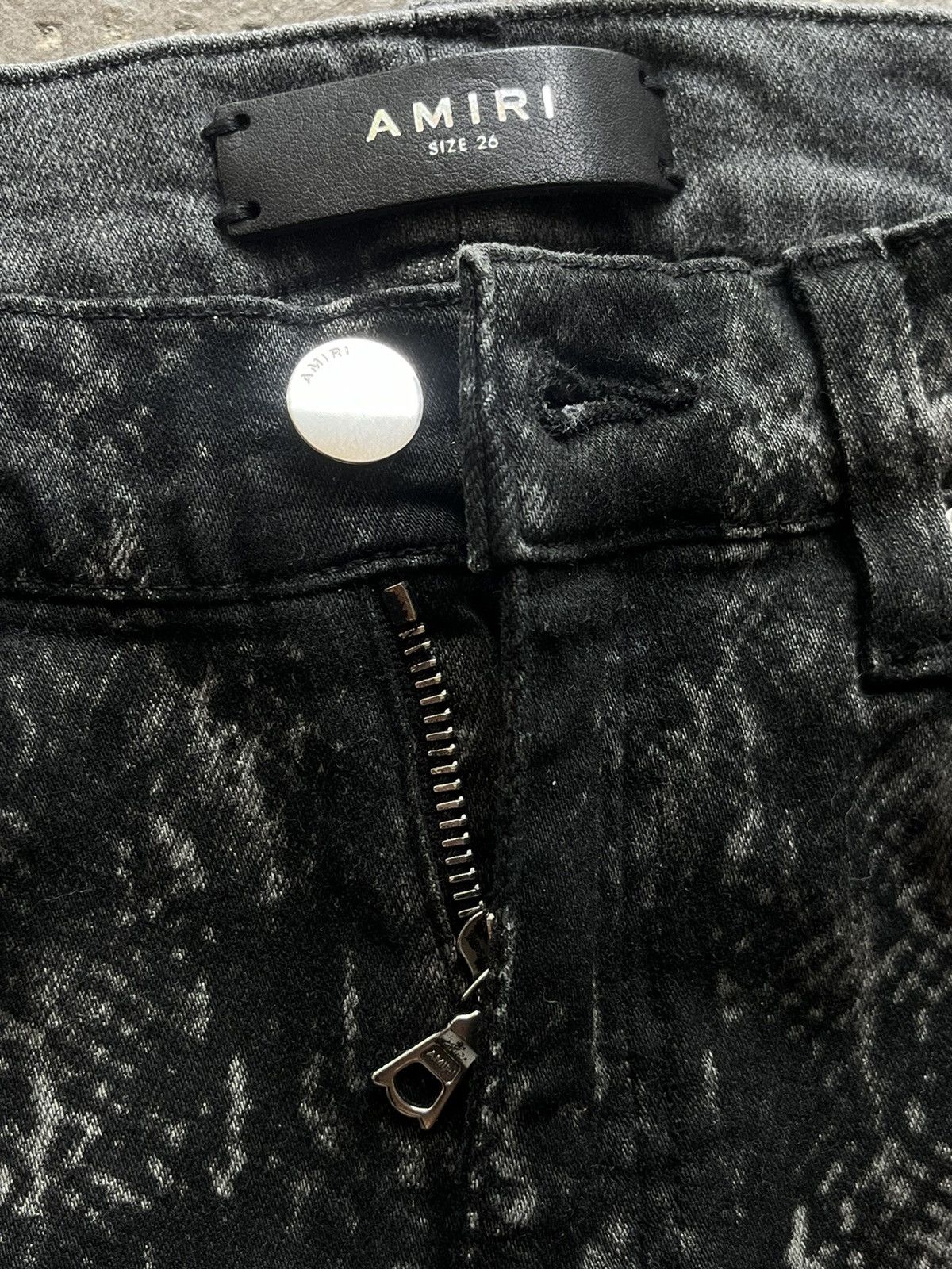 Amiri Amiri Mx1 Skinny Jeans Snake Skin Denim Pant Distressed Rare Size 26" / US 2 / IT 38 - 4 Thumbnail