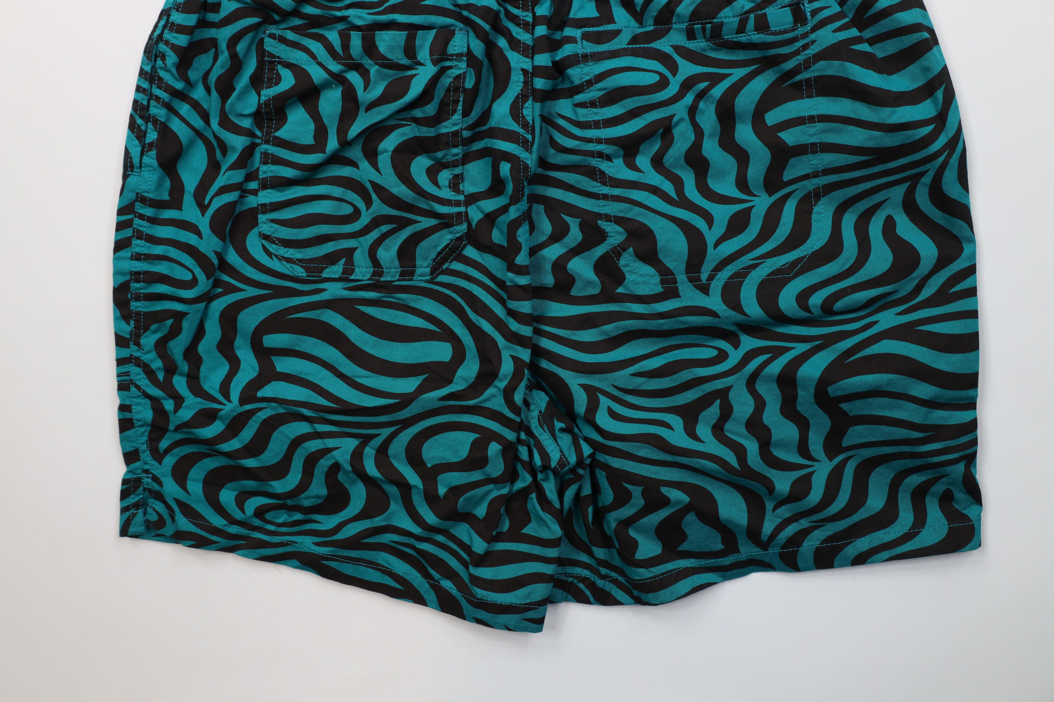 Dickies Deadstock Vintage Y2K Dickies Knee Zebra Stripe Shorts Teal Size US 34 / EU 50 - 12 Thumbnail