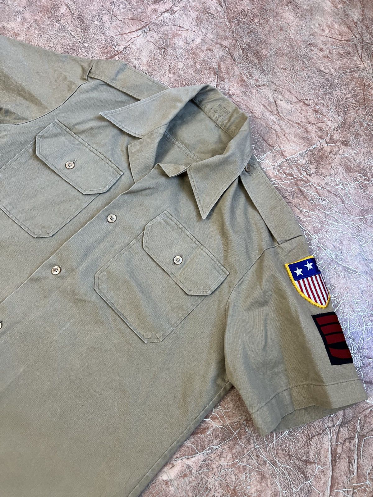Other Vintage US Army Quarter Shirt Khaki military Size US M / EU 48-50 / 2 - 7 Thumbnail