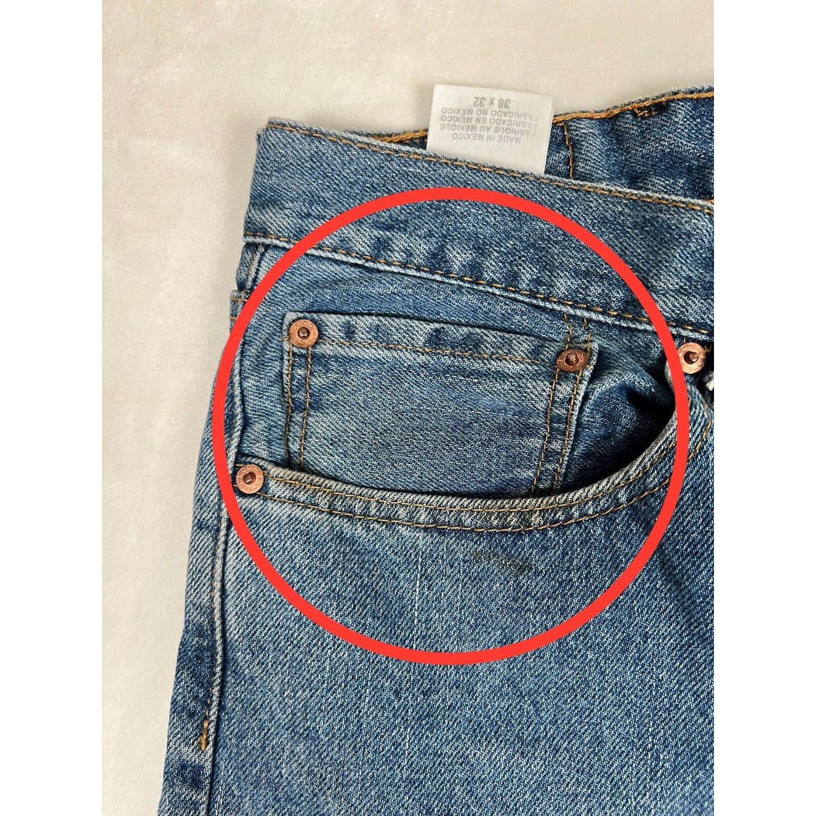 Levi's Vintage Levi’s 505 Blue Denim Jeans Size 38x32 Made in Mexic Size US 38 / EU 54 - 5 Thumbnail