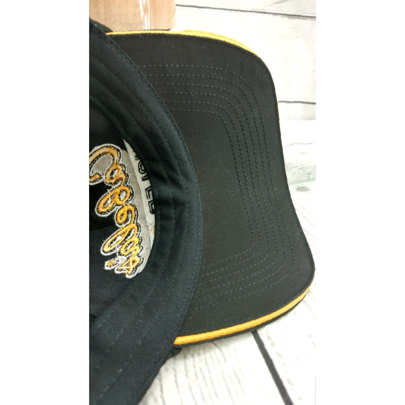 Vintage Cabela's Angler Cash Hat Cap Hunting Fishing Adjustable Black Yellow Cap Baseball Cap Mens Adjustable Strapback Black Yellow Fishing G15 Size ONE SIZE - 7 Thumbnail