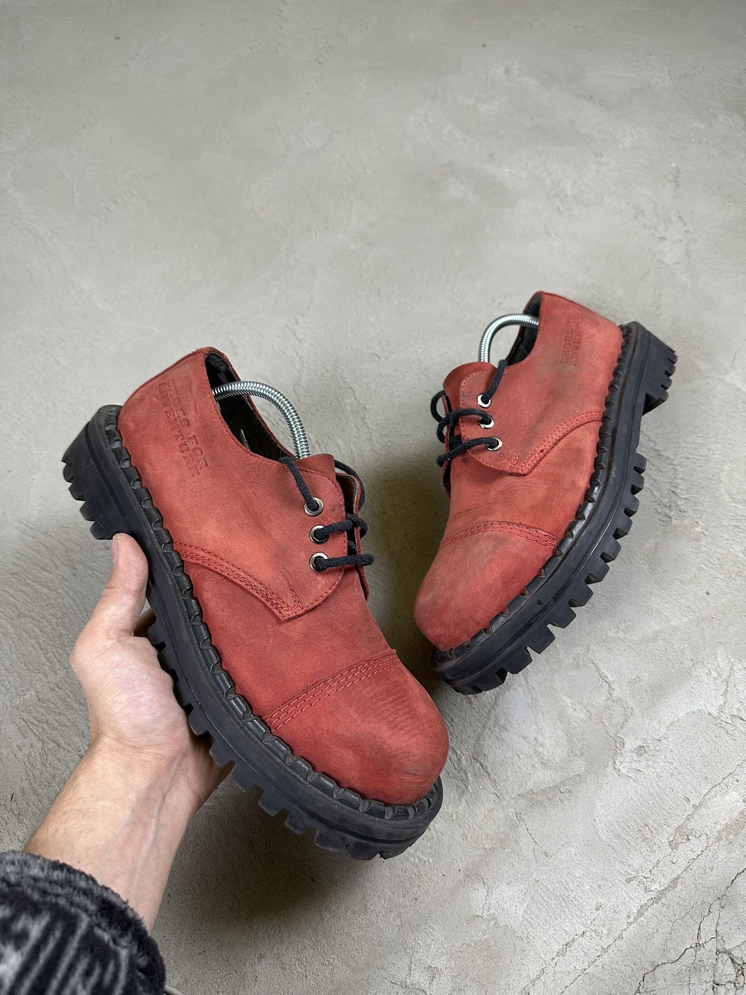 solovair cherry red loafers