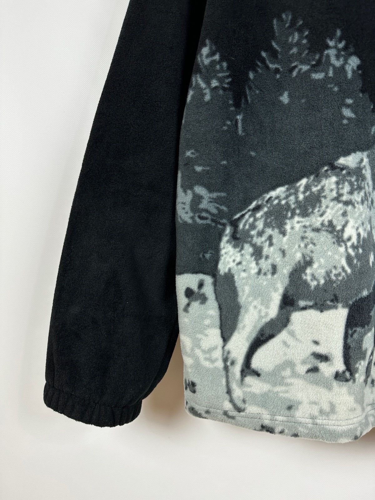 Native Vintage Wolfs Fluffy Fleece All Over Print Jacket Size US XL / EU 56 / 4 - 16 Thumbnail
