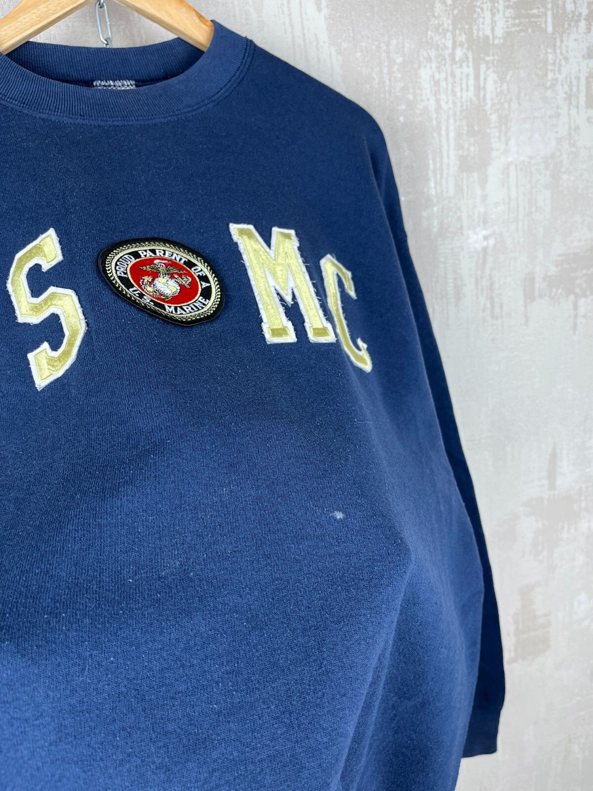 Other 90s USMC Proud Parent US Marine Corps Vintage Sweatshirt Size US L / EU 52-54 / 3 - 12 Thumbnail