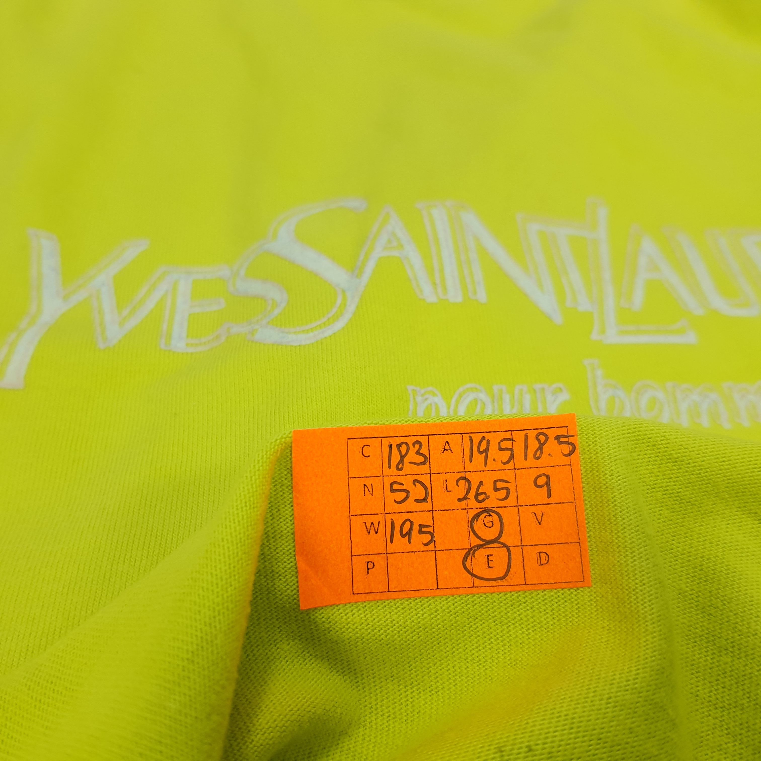 Vintage × Yves Saint Laurent Vintage Yves Saint Laurent Pour Homme Designer Tshirt Size US M / EU 48-50 / 2 - 8 Thumbnail