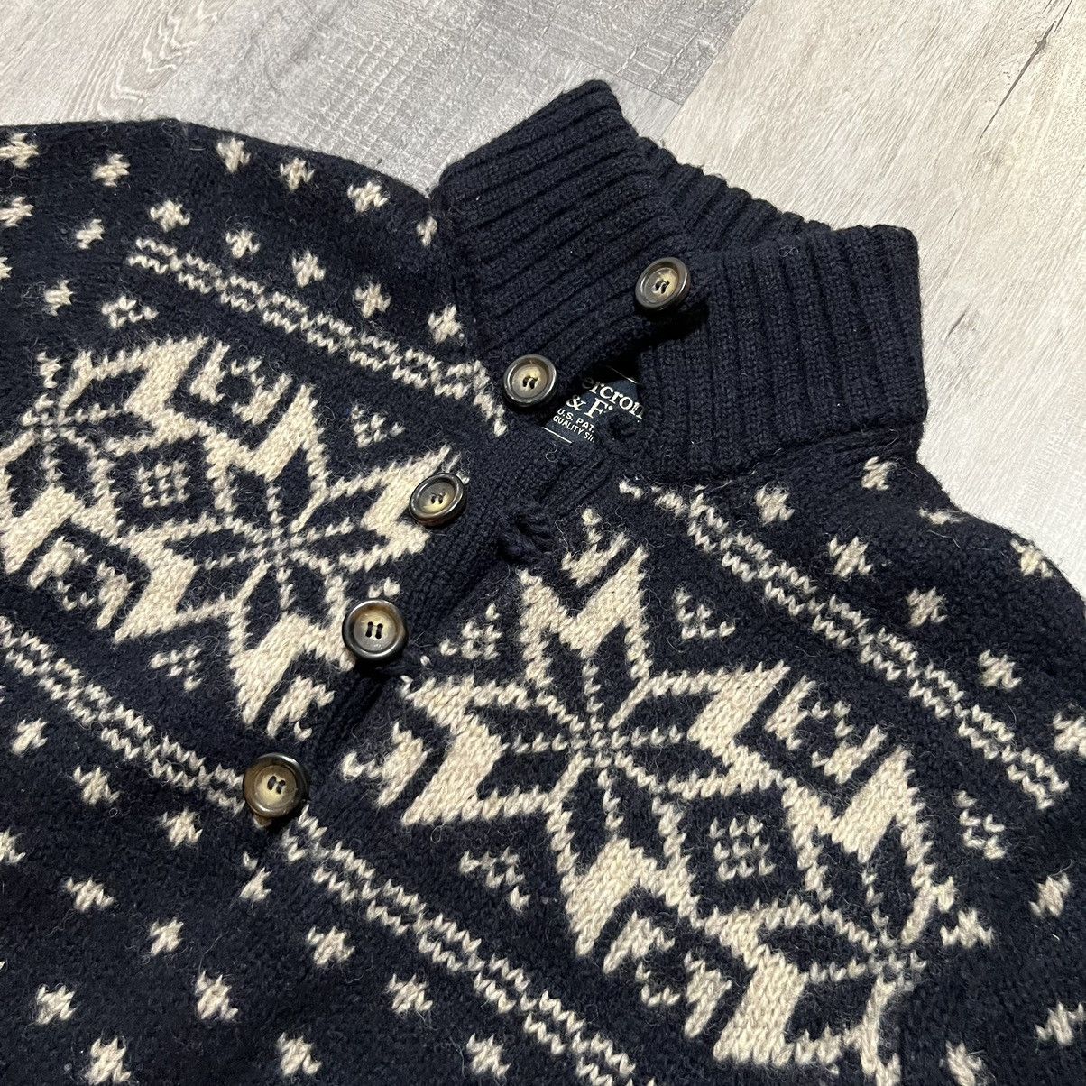 Abercrombie & Fitch Abercrombie & Fitch Blue Wool Nordic Fair Isle Knit Sweater Size US L / EU 52-54 / 3 - 2 Thumbnail