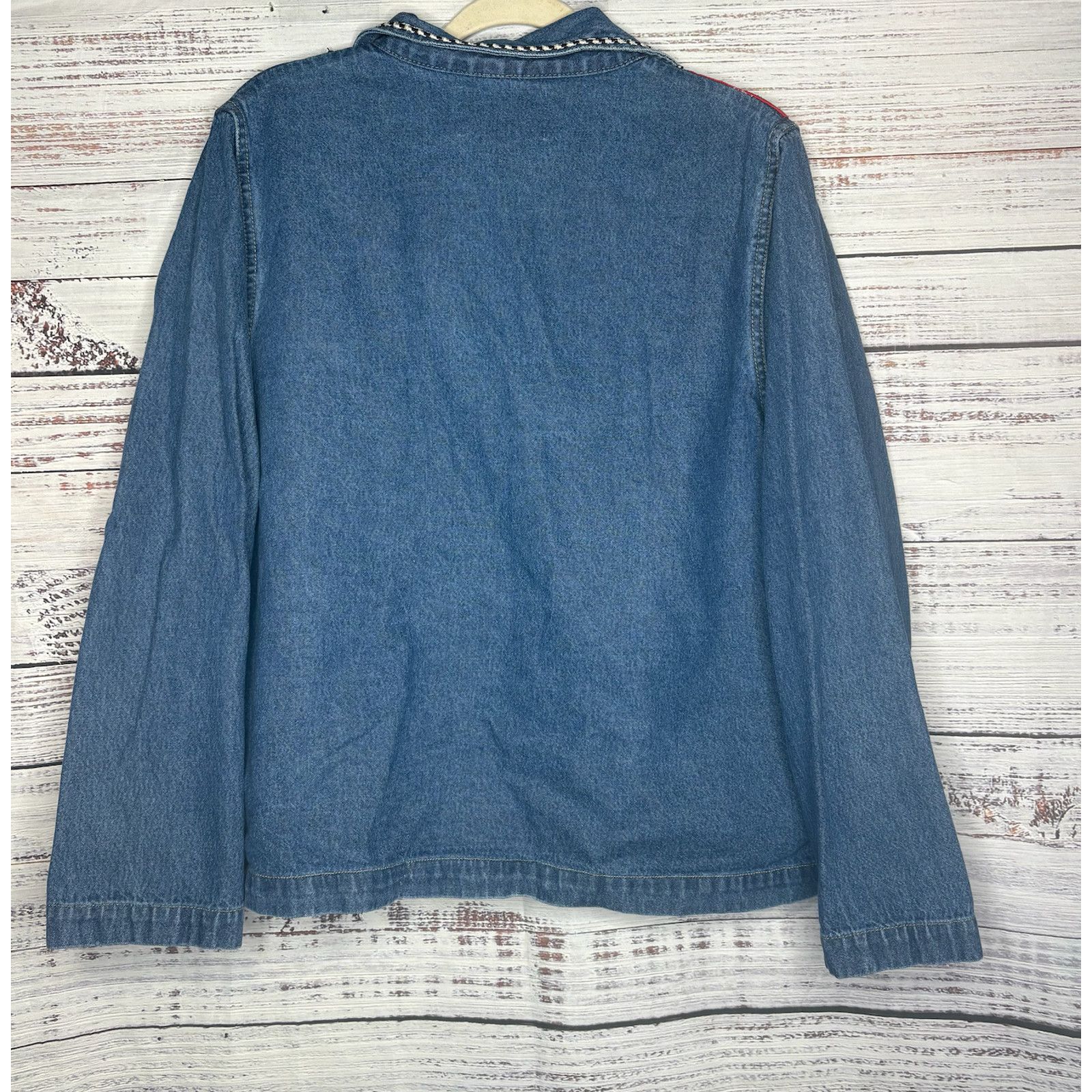 Vintage Tantramz Vintage Denim Patchwork Christman Button Up Shirt L Size L / US 10 / IT 46 - 2 Thumbnail