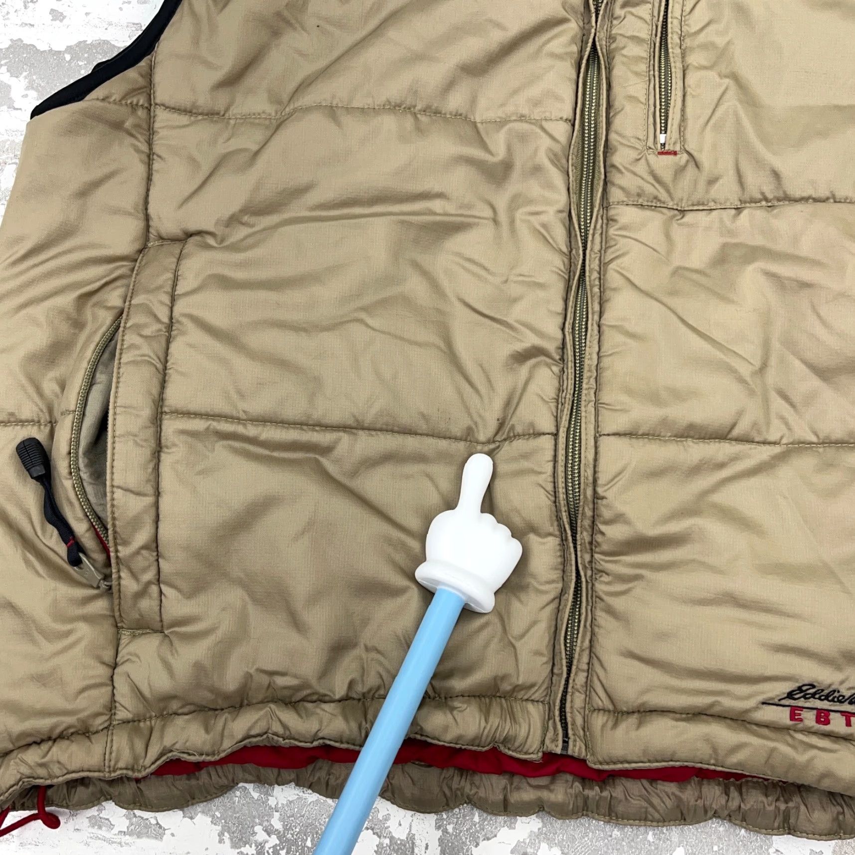Eddie Bauer Eddie Bauer Vest Men Large Tan Brown Puffer Jacket Coat EBteck Tech Full Zip * Size US L / EU 52-54 / 3 - 6 Thumbnail