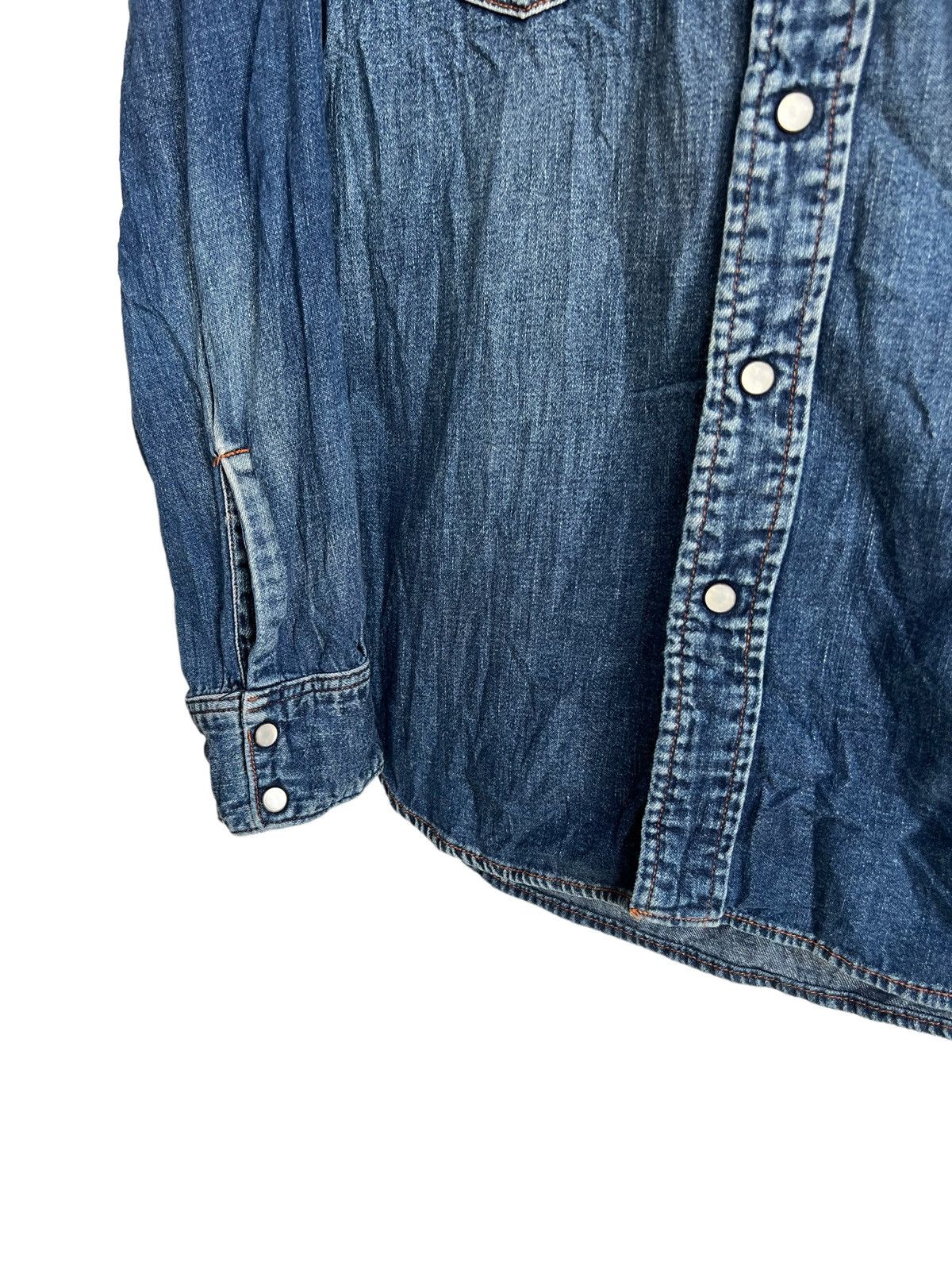 45rpm Blue Blue Western Shirt Sawtooth Pocket Turquoise Indigo Size US M / EU 48-50 / 2 - 6 Thumbnail