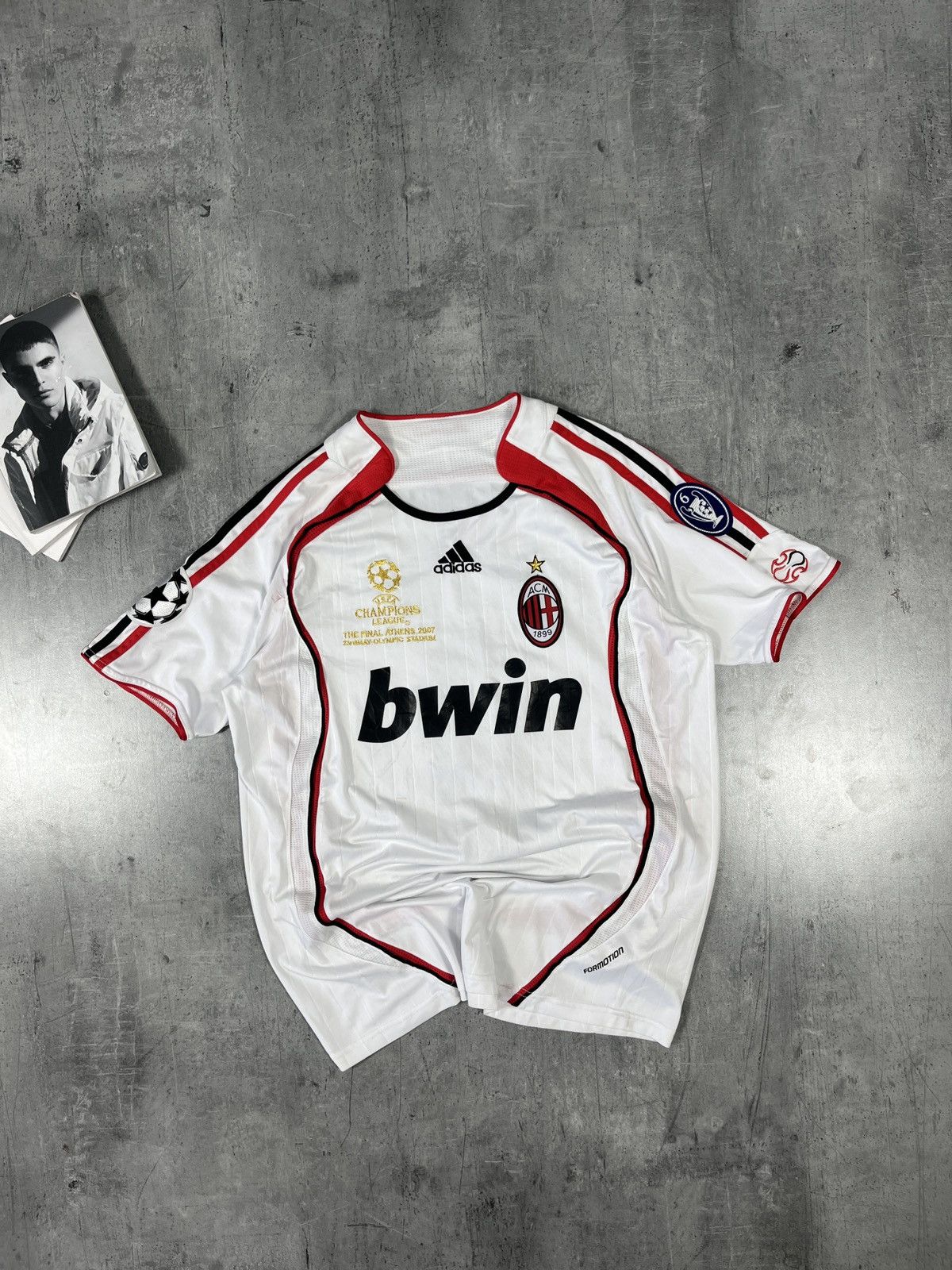 Adidas 2006-07 AC Milan Athens Gattuso final jersey Size US L / EU 52-54 / 3 - 2 Thumbnail