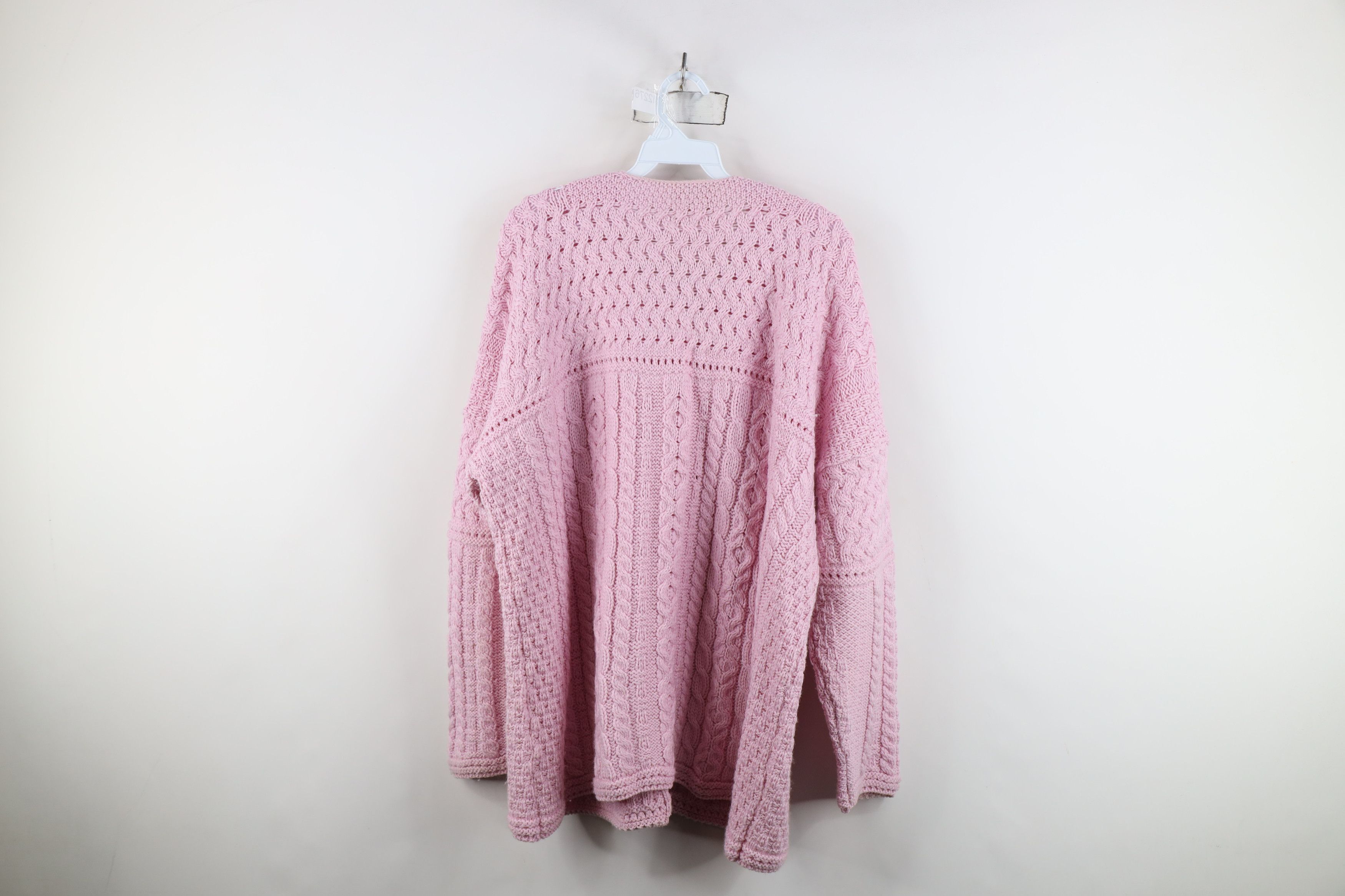 Vintage Vintage 90s Streetwear Fisherman Cable Knit Cardigan Sweater Size XL / US 12-14 / IT 48-50 - 12 Thumbnail