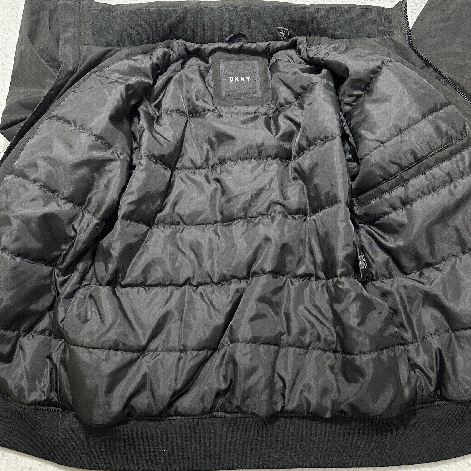 DKNY DKNY Medium Windbreaker Jacket Zip Hooded Black Logo Coat Size US M / EU 48-50 / 2 - 9 Thumbnail