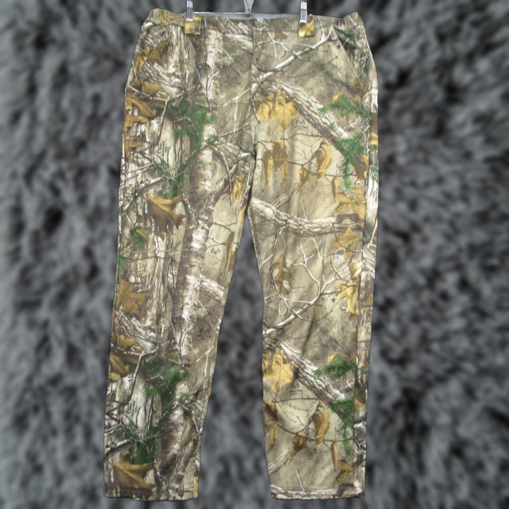Realtree ScentLok Hunting Pants Mens XL Realtree Xtra Camo Style 07026 Khakis Pockets Zip Inseam 32 100% Polyester Brown Camouflage Made in China Mens Size US 36 / EU 52 - 1 Thumbnail