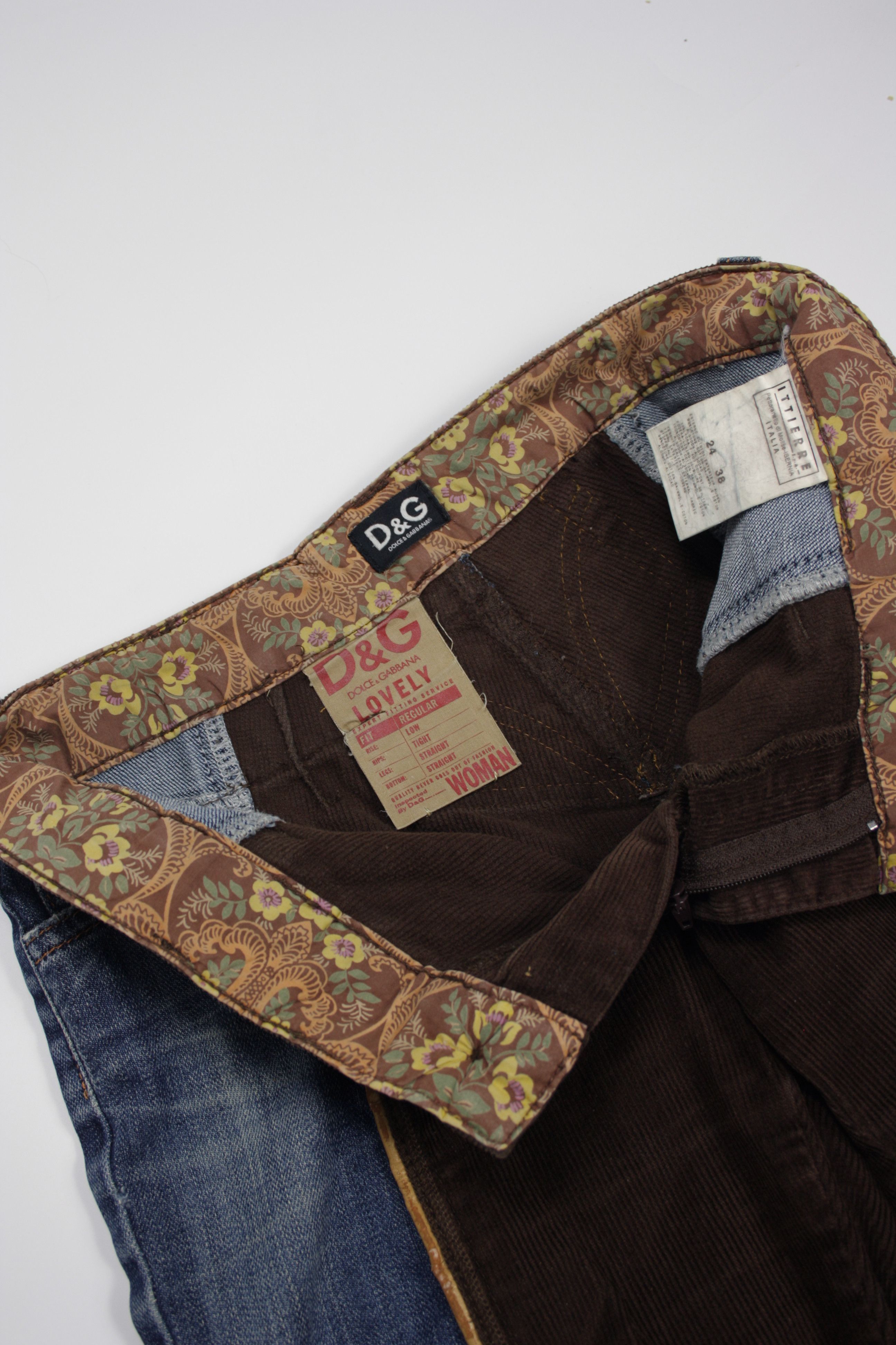 Dolce & Gabbana × Vintage Dolce & Gabbana Y2K Denim Corduroy Shorts Size 28" / US 6 / IT 42 - 6 Thumbnail