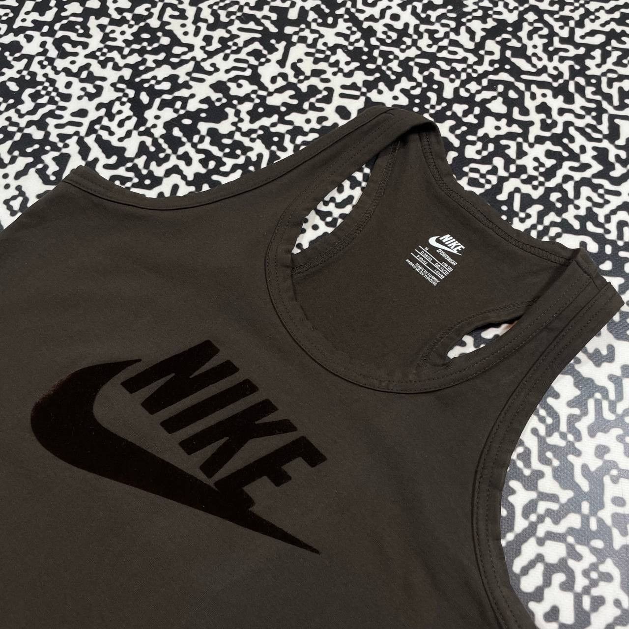 Nike Vintage Y2K Nike Swoosh Big Logo Brown Retro Style Tank Top Size M / US 6-8 / IT 42-44 - 4 Thumbnail