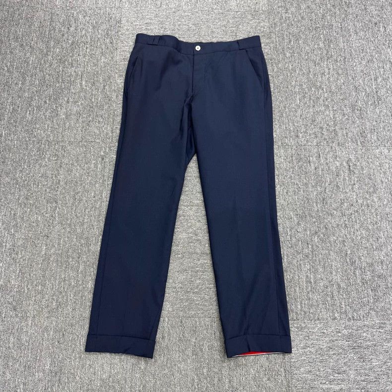 Thom Browne Thom Browne size2 Navy blue woolen casual trousers Size US 26 / EU 42 - 1 Thumbnail