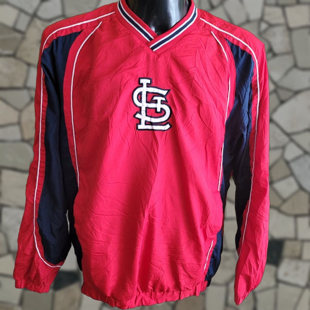 Vintage VINTAGE st. louis cardinals Baseball Jacket L Men Red Jacket MLB Baseball Mens L Red St. Louis Cardinals Windbreaker Shirt Size US L / EU 52-54 / 3 - 1 Thumbnail