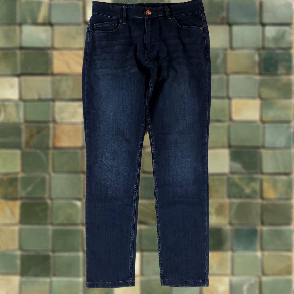 Vintage Mugsy Jeans Fultons Blue Stretch Performance Jeans 34x32 Mens Regular Straight Blue 33x32 Actual Size US 33 - 1 Thumbnail