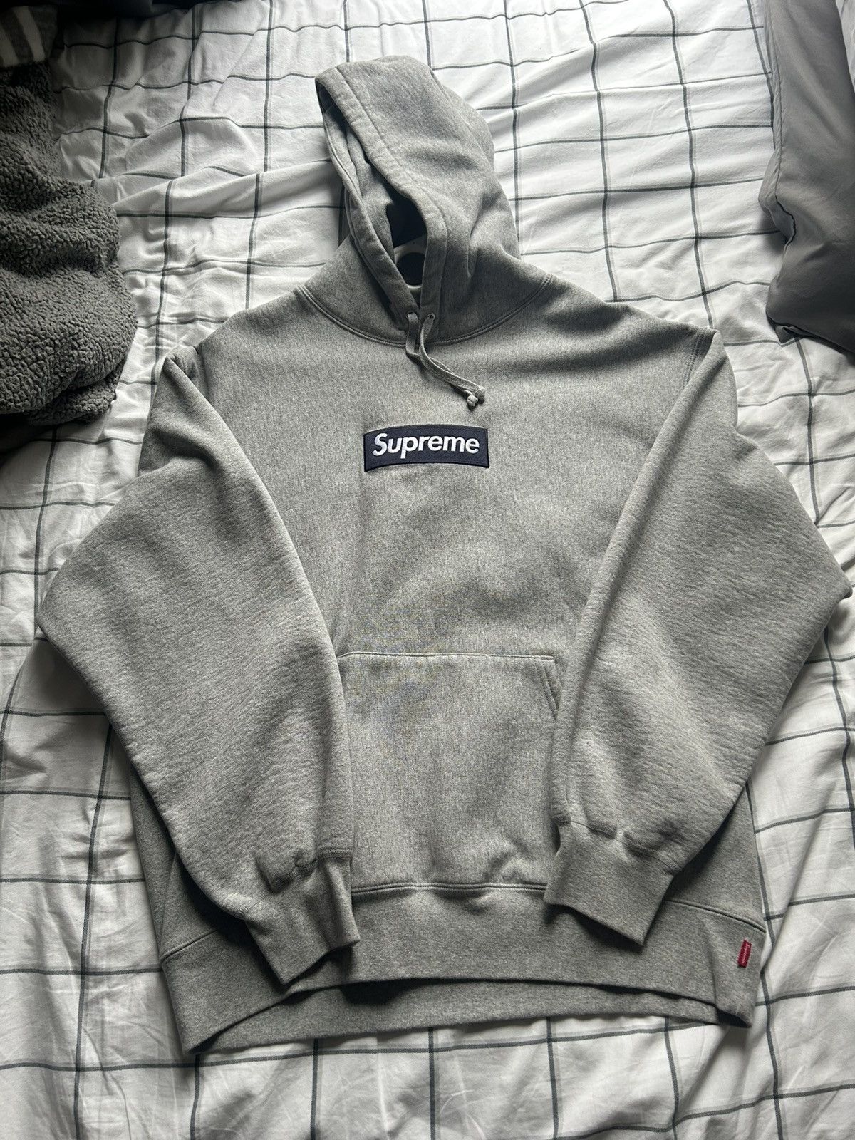 Supreme Grey Box Logo Crewneck | Grailed
