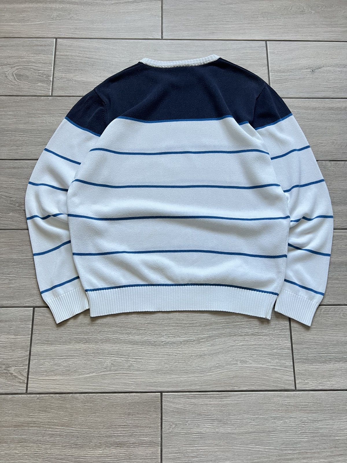 Lacoste Vintage Lacoste Sweater Striped Knit Baggy 90s France 🇫🇷 Size US XL / EU 56 / 4 - 16 Thumbnail