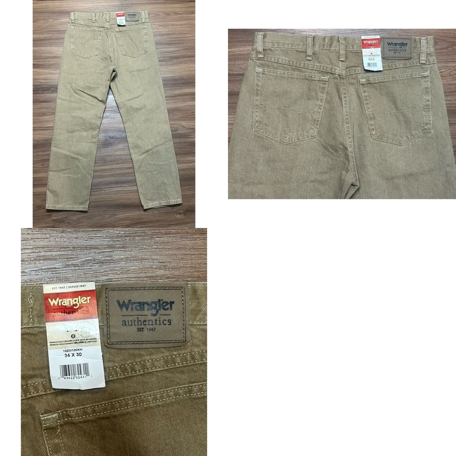 Wrangler Improved Title: Wrangler Mens Regular Fit Classic 5-Pocket Brown Flex Jeans 34x30 Size US 34 / EU 50 - 8 Thumbnail